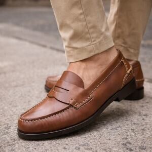 Cole Haan Men's VTG SZ 8.5 Penny Loafer in Brown Made In Brazil 90's Y2K C01648